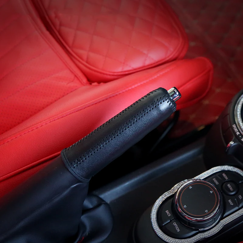 Кожаная ручка переключения передач ручной тормоз чехол украшение для Mini Cooper F54 F55