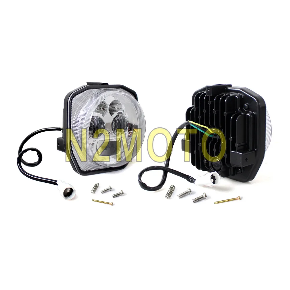 4 шт. ATV UTV светодиодные фары 2UD-84300-00-00 хромированный дальний и ближний свет для Yamaha