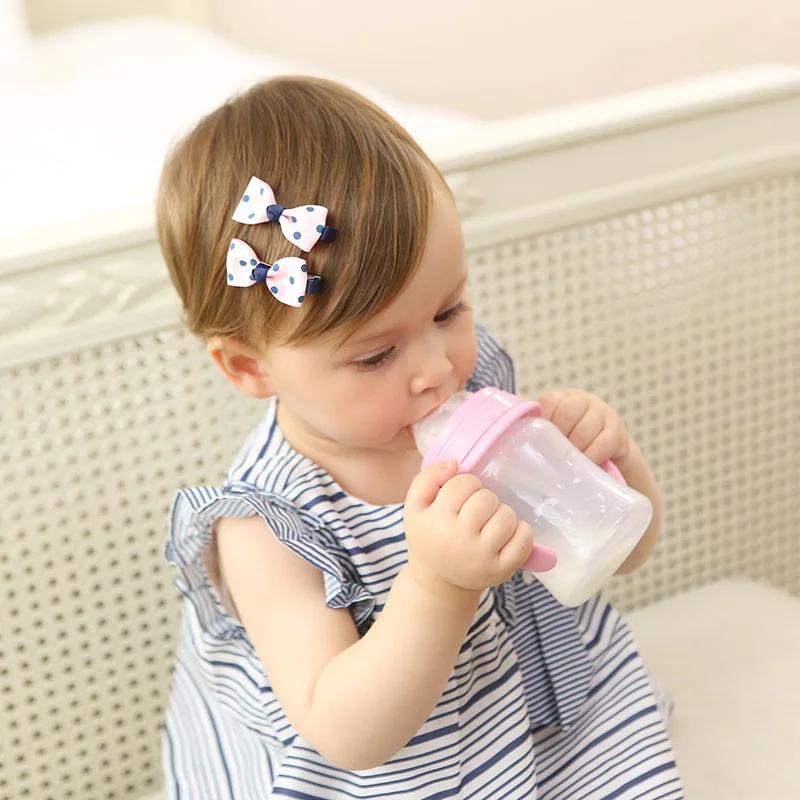 MIXIU 4pcs/set Cute Children Hair Clip Accessories Headwear Baby Ribbon Bow Kids Girls Hairpins Full Cover Clips | Детская одежда и