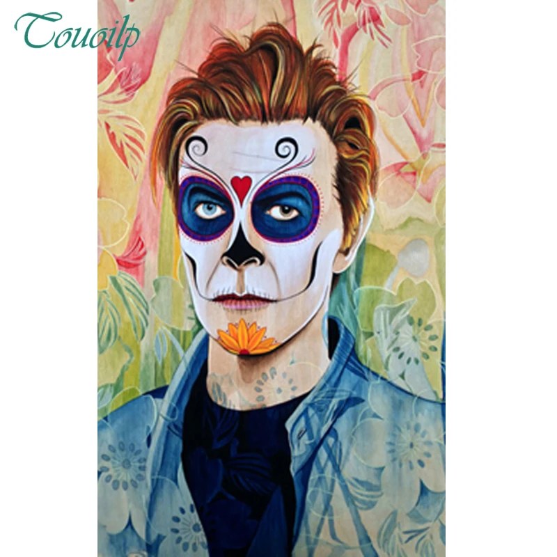 5D алмазная живопись сделай сам вышивка крестиком Дэвида Боуи Череп домашний