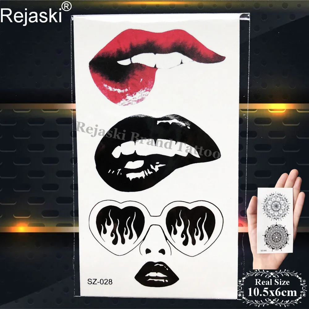 Женская временная татуировка Rejaski Временная переводная на руку в стиле панк с