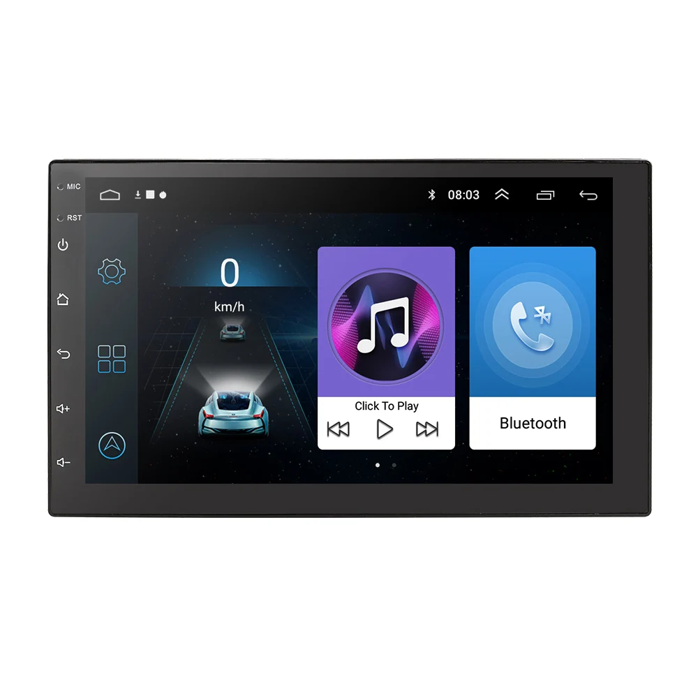 2 Din Android Радио bluetooth gps навигация wifi стерео видео 7 дюймов 1024*600 Tap PC Настольный Универсальный Автомобильный мультимедийный плеер - Цвет: Whitout Camera
