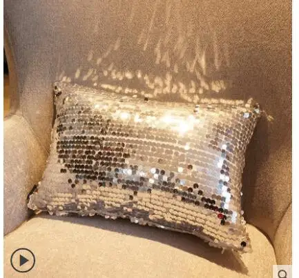 Светильник Роскошная Подушка декорированная блестками декоративная блестящая Подушка Чехол чехол для поясничной подушки спинка домашний декор