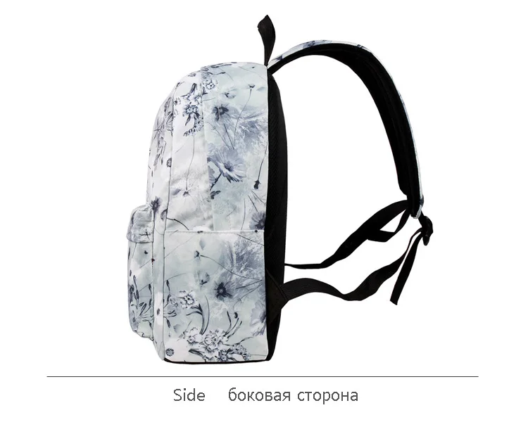 CIKER, женский рюкзак, китайский, с чернилами и эффектом стирки, с рисунком цветка лотоса, рюкзак для девочек-подростков, школьная сумка, дорожная сумка, Mochila Escolar