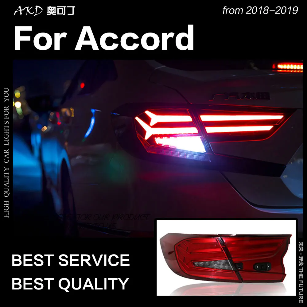 АКД Автомобиль Стайлинг для Accord задние фонари- Accord светодиодный задний фонарь дневные ходовые огни тормоза Обратный Авто аксессуары