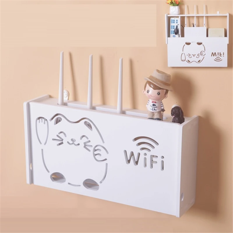 Коллекция Европейский маршрутизатор гостиная прием Wi-Fi настенные подвесные стеллажи Полка вешалка розетка крышка коробка шкаф ТВ комплект-топ