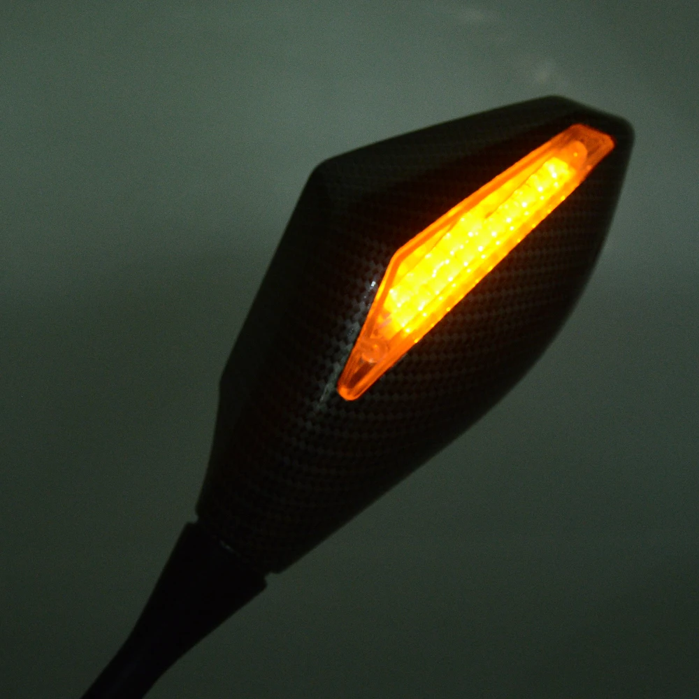 

Motorcycle side Mirror Carbon fiber Aluminum Rearview Mirrors Turn Signal light For YAMAHA YZF R25/R3 YZF-R25 YZFR3 R6 2014-2018