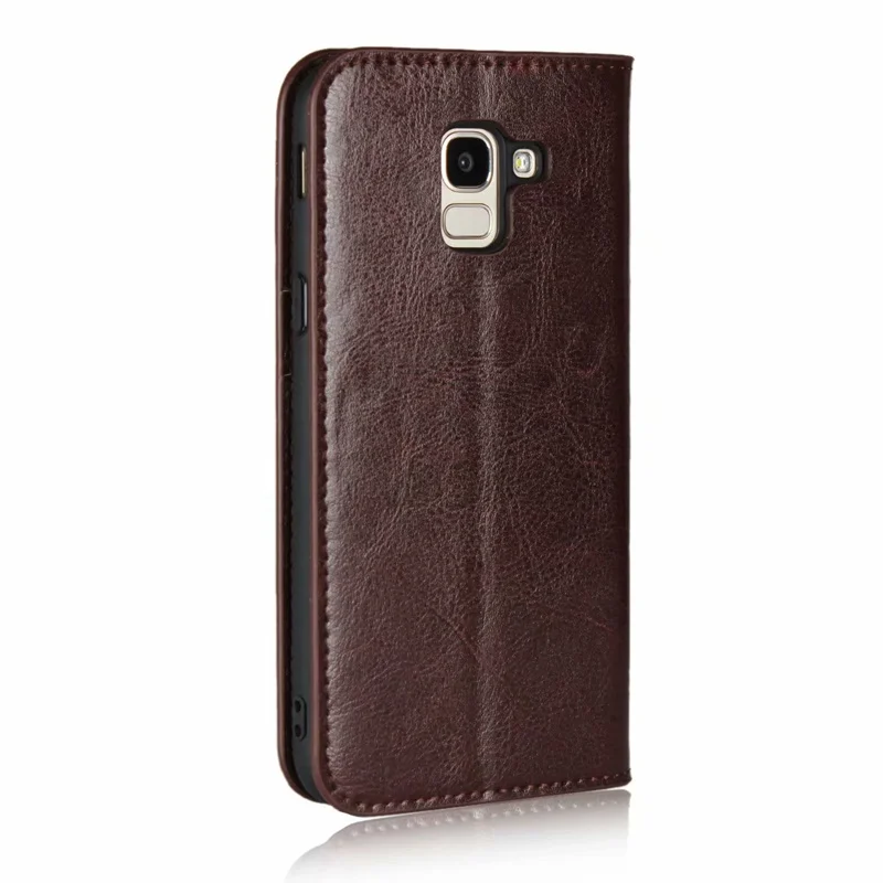 Case For Samsung Galaxy J4 Plus J415F J6 J610F case Flip Cover High quality Genuine Leather Wallet Soft kimTHmall | Мобильные