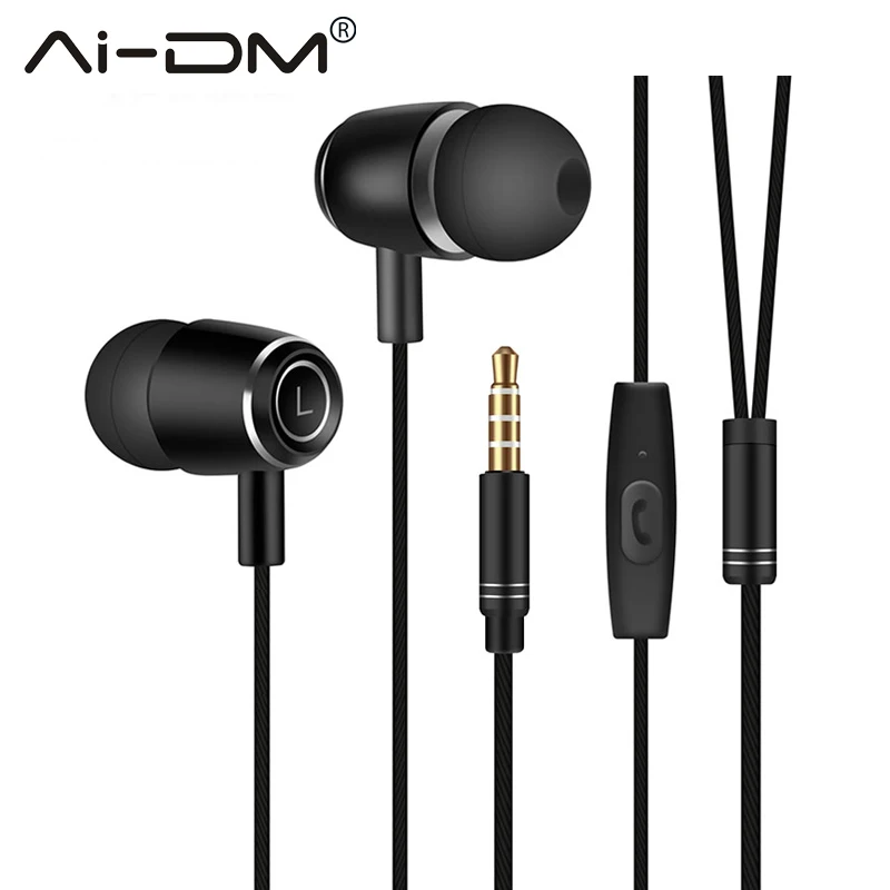 AIDM в M6 Hi-Fi наушники Шум отмены удобные Super Bass Проводной с микрофоном гарнитуры 3 5