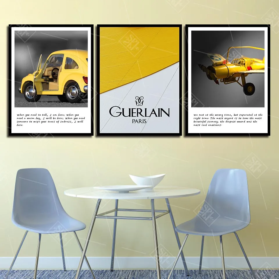 

Yellow Toy Car Plane Pictures Wall Art Print Nordic Poster Office Modern Canvas Quotes Painting Living Room Fashion Home Decor
