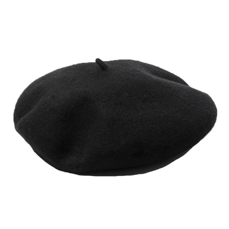 Двойная Мужская и Женская французская стильная берет шапка для юниоров 100% шерсть
