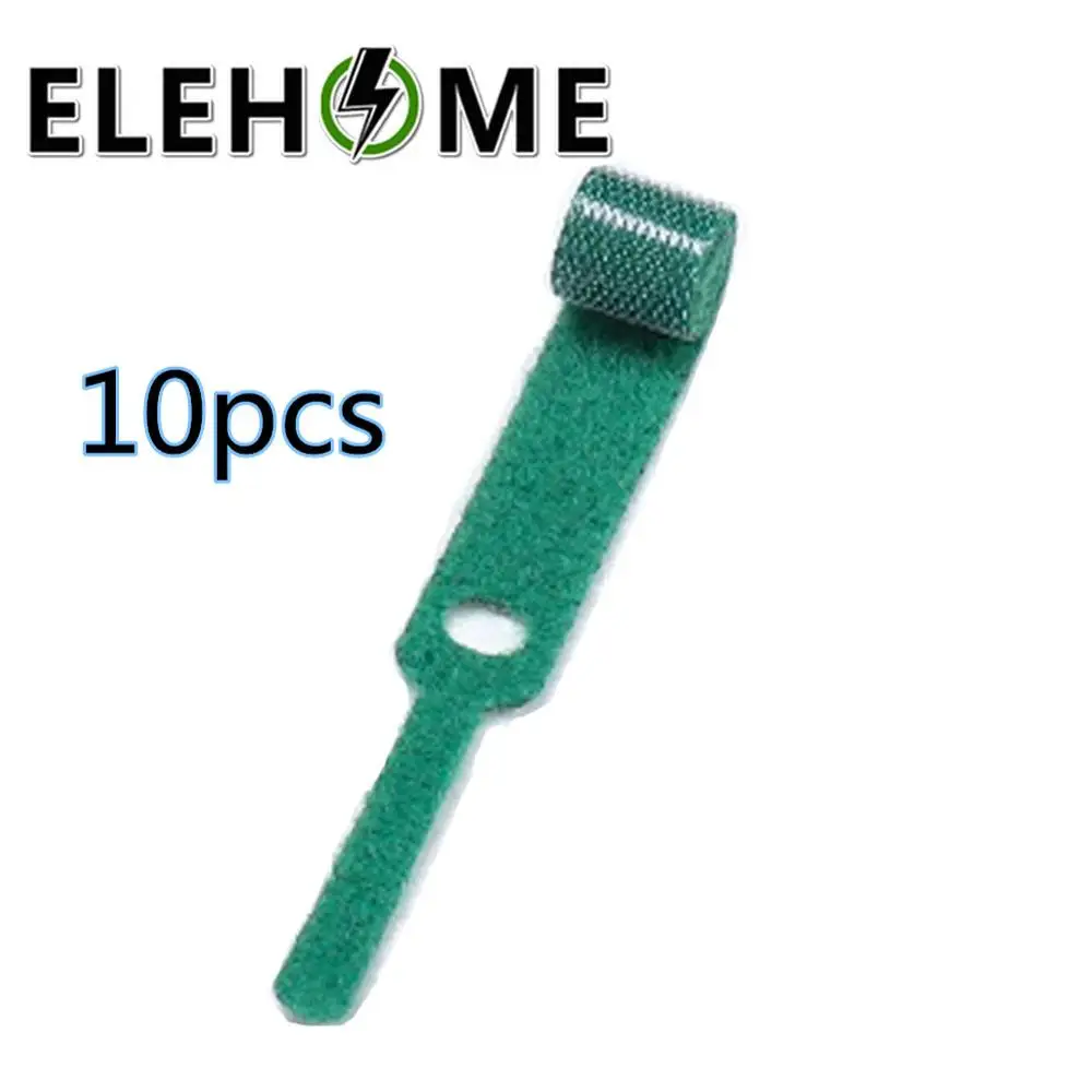 10pcs green 10*100 мм нейлоновые Многоразовые Кабельные стяжки с отверстиями для ушей задняя кабельная стяжка нейлоновая застежка-липучка управление XF30 - Цвет: 10pcs green