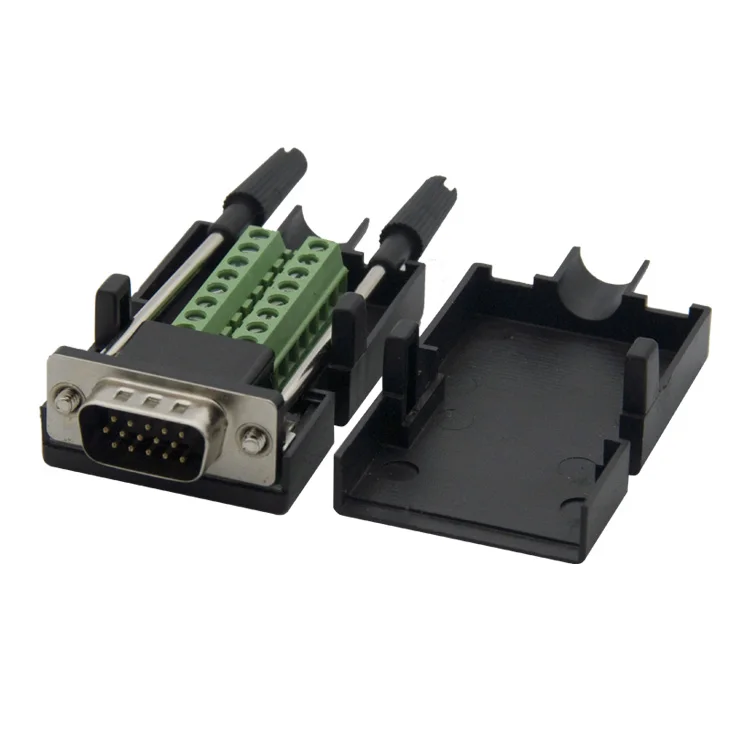 3 + 9 VGA разъем с корпусом поддержка DIY vga кабель|housing connector|connector 3connector male |