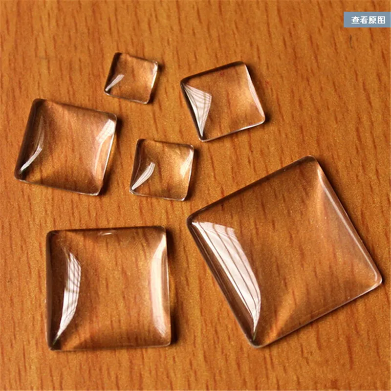 Квадратные стеклянные кабошоны прозрачные подвески для пустых подвесных лотков