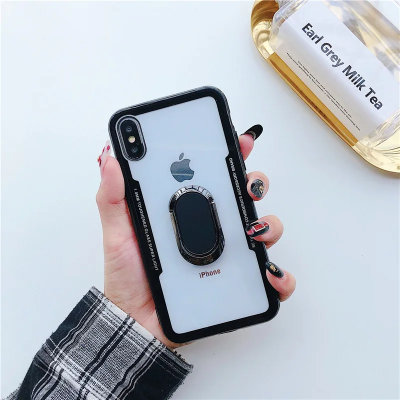 Phone Cases For iPhone 7 7plus 8 8plus X XS XR 5S 6S Fashion Magnet Car Holder Stand Cover Armor Magnetic Finger Ring kickstand |