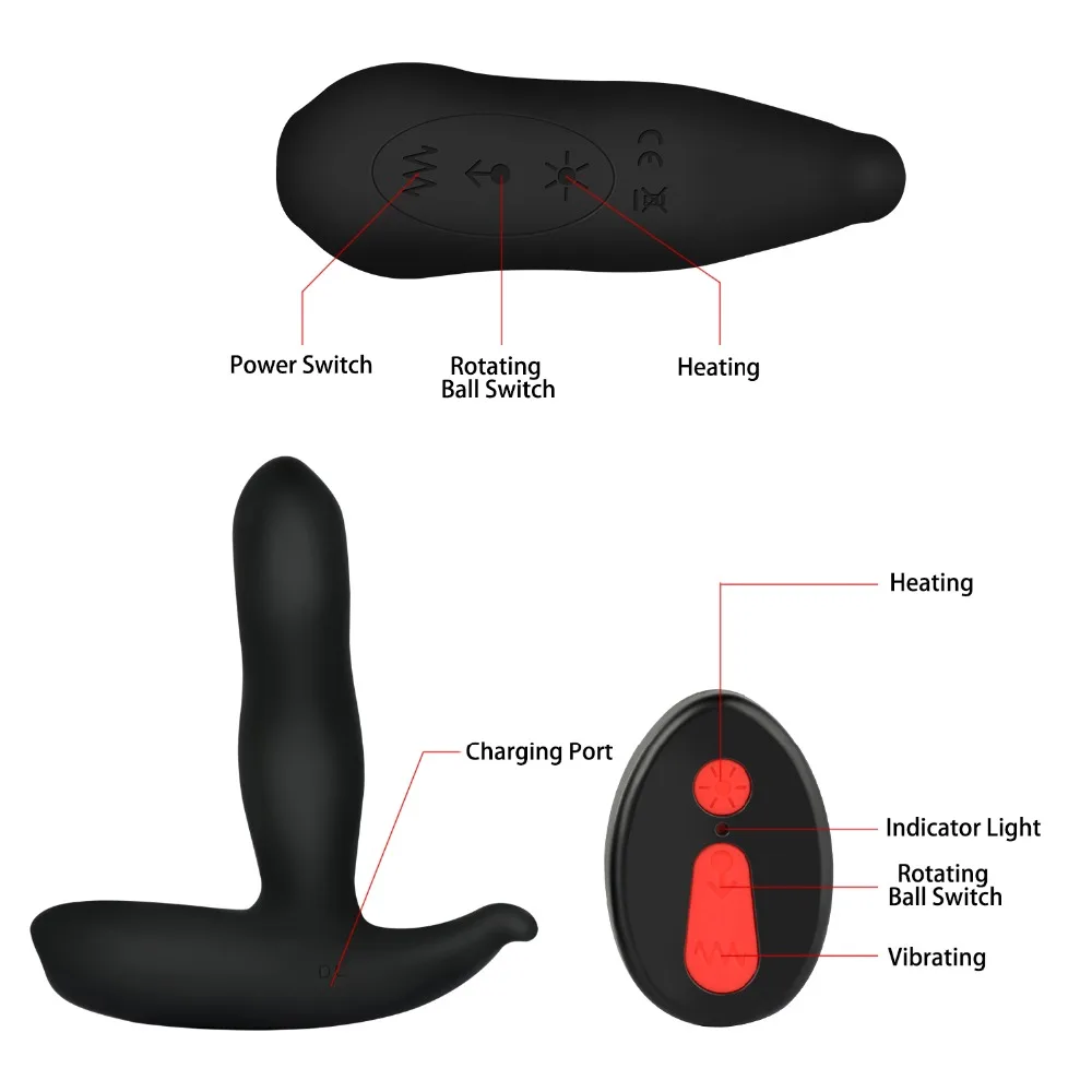Butt Plug Vibrators For Men/Women/Gay Smart Heating Rotation Prostate Massager Anal Vibration with remote Sex Toys Men |