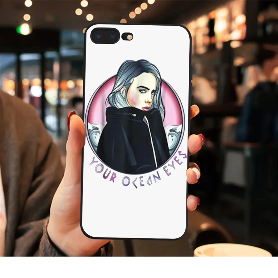 20141 Billie eilish логотип Чехол для телефона для iphone X XR XS Max 8 7 6s Plus billie eilish Мягкий силиконовый чехол для iphone X XS чехол для телефона s - Цвет: 20141