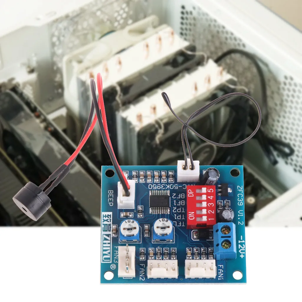12V CPU вентилятор контроль температуры контроллер скорости ШИМ модуль датчик