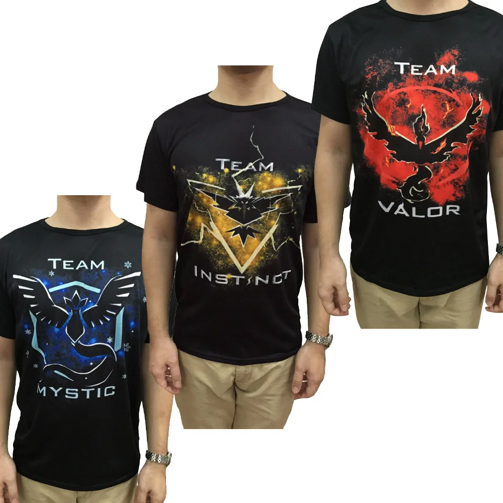 Pokemon Go футболка с логотипом Team Valor инстинкт мистический символ Косплэй костюм |