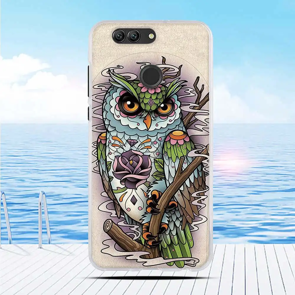 for Huawei Nova 2 Plus Cover BAC-L23 Case 3D Relief Printing Flower Back TPU Soft Silicone Phone Cases Coque Capa Funda | Мобильные