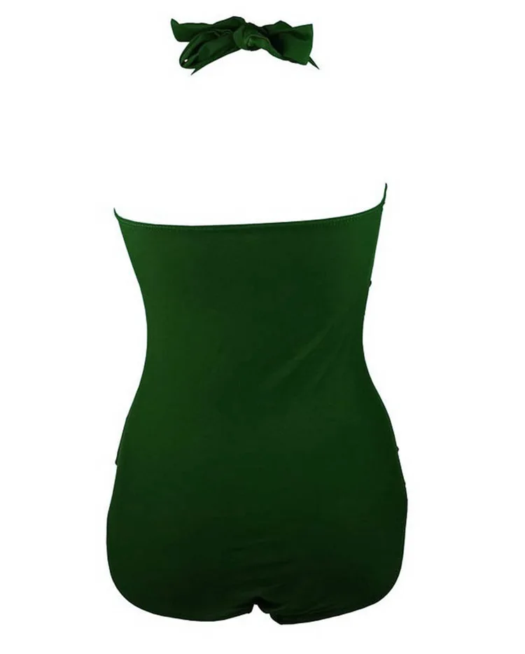 Однотонный сексуальный черный зеленый красный женский купальный костюм