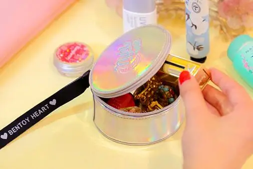 Bentoy Harajuku стиль женский круглый кошелек для монет корейский кошелек с голограммой вышивка луна ночь клатч держатель для карт кошелек сумочка для денег