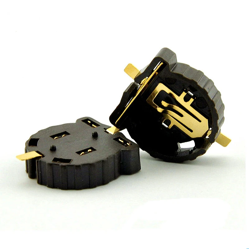 

10pcs/lot Black Plastic LIR1220 Button Coin Cell Battery Socket Holder Case Batteries Boxes Drop shipping BR1220 DL1220 CR1220