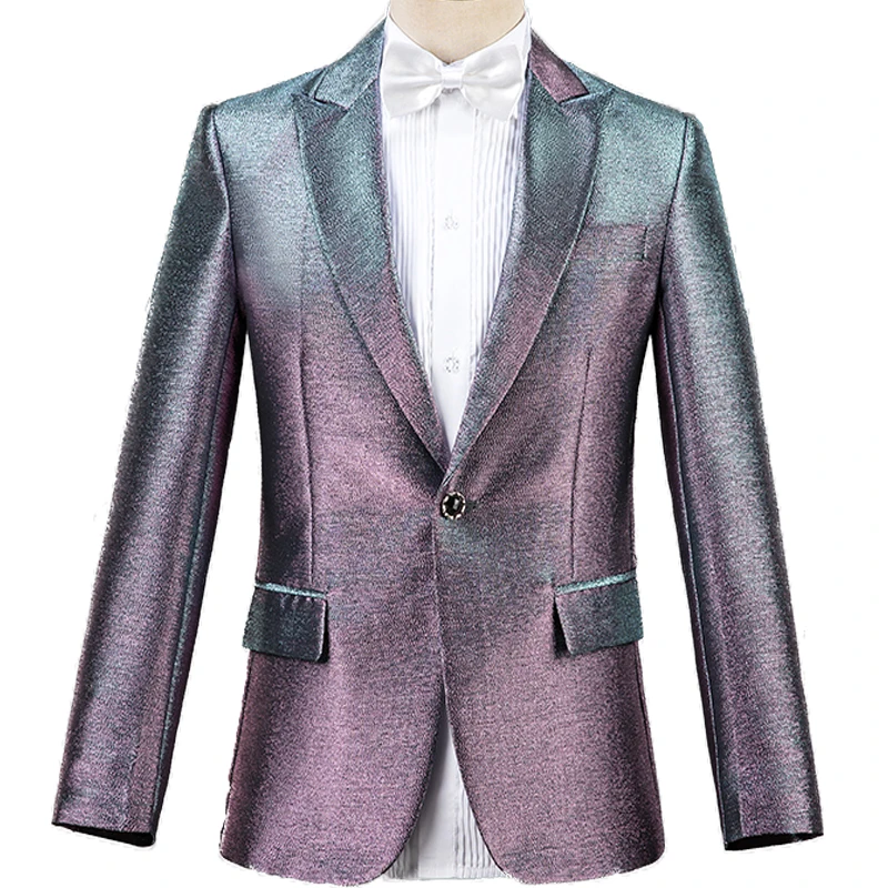 Помада ярко фиолетового цвета для мужчин костюмы модный тонкий комплект состоит