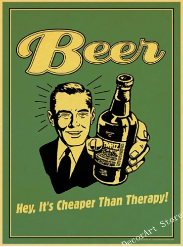 Винтажная Классическая пивная реклама холст картина винтажная Настенная плакат