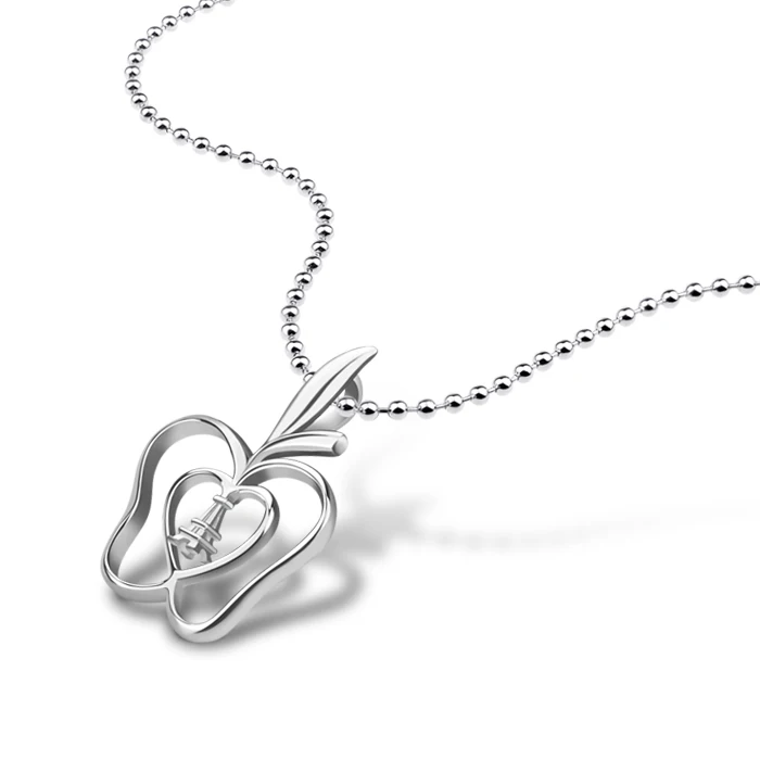 Новые магазины Женское Ожерелье из чистого серебра маленькая башня Гуанчжоу