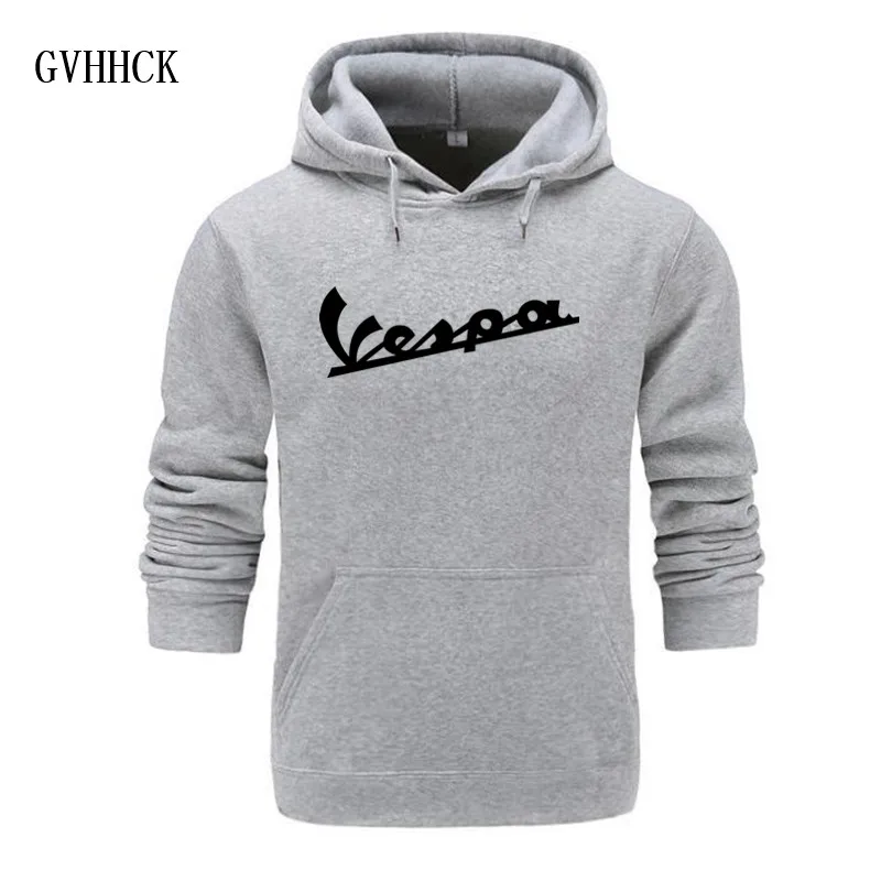 light gray 2 Новинка, осенне-зимняя брендовая толстовка, мужские толстовки Vespa, Мужская Высококачественная спортивная одежда в стиле хип-хоп, одежда с капюшоном - Цвет: light gray 2