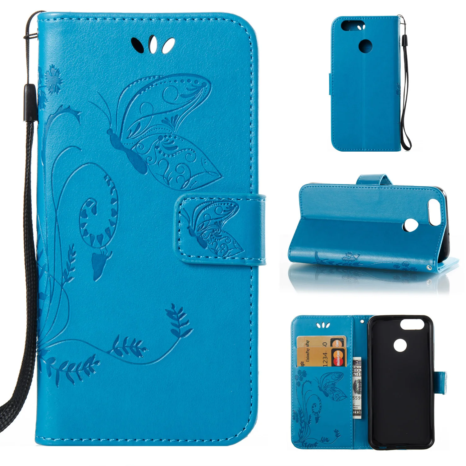 Роскошный кожаный чехол для huawei Nova 2, чехлы-бумажники для huawei Nova 2 Plus Nova2 Plus, PIC-AL00 BAC-AL00, откидная крышка с бабочкой