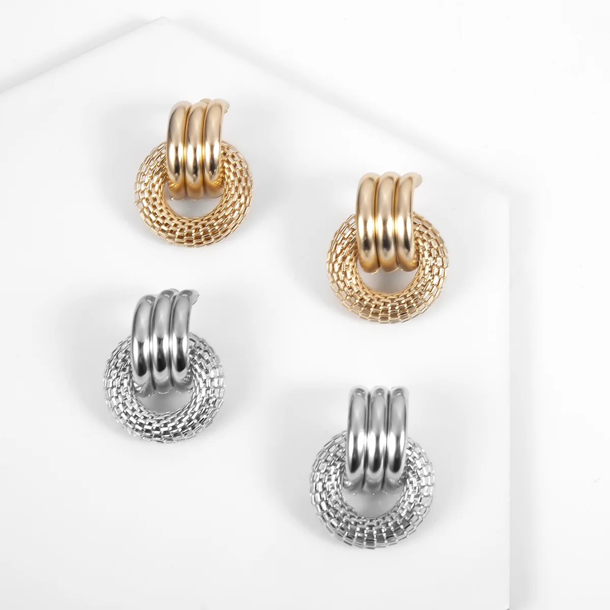 2019 Европейская мода женские ювелирные изделия личности Золото Серебро Цвет