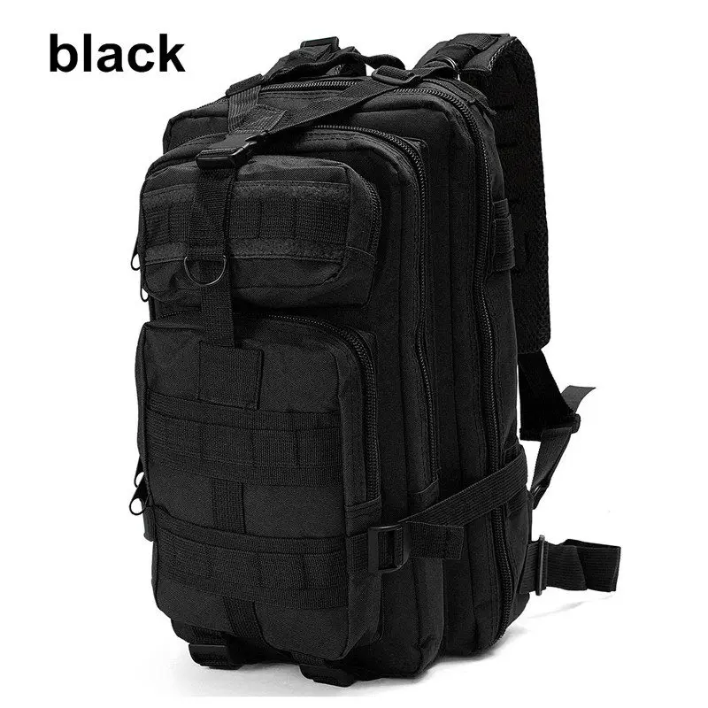 Black 30L военный тактический рюкзак, рюкзак, регулируемый, для путешествий, кемпинга, треккинга, камуфляжная сумка, для улицы, спортивная сумка, армейская сумка - Цвет: Black