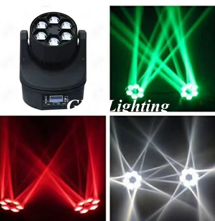 Вращающаяся миниатюрная светодиодная Подвижная головка RGBW 4 в 1 6 шт. x 15 Вт 6*15 |