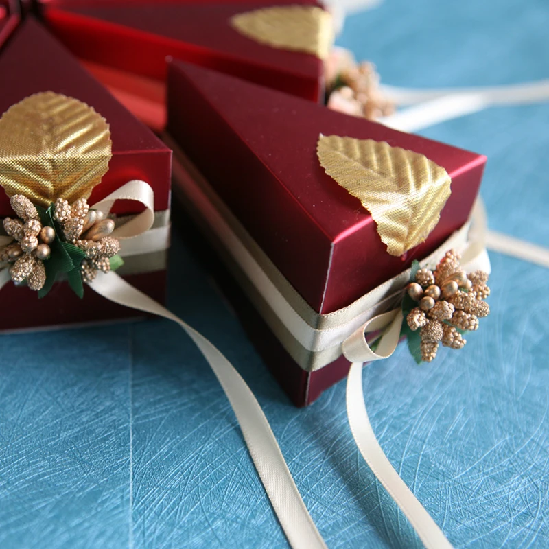 10 шт./компл. натуральный свадебные коробки для подарков Конфеты Бумажная Коробка