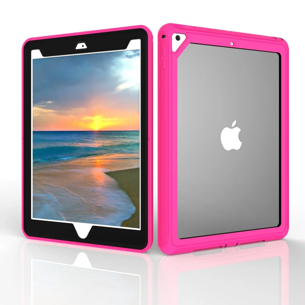 Для Apple новый iPad 9 7 2017 & 2018 PC + TPU броня противоударный защитный чехол с прозрачной