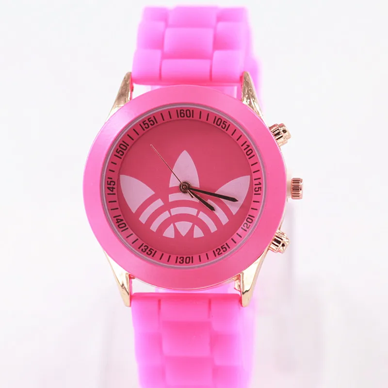 Reloj mujer Новый модный бренд Женева платье часы силиконовые Watch10 цвета Аналоговые