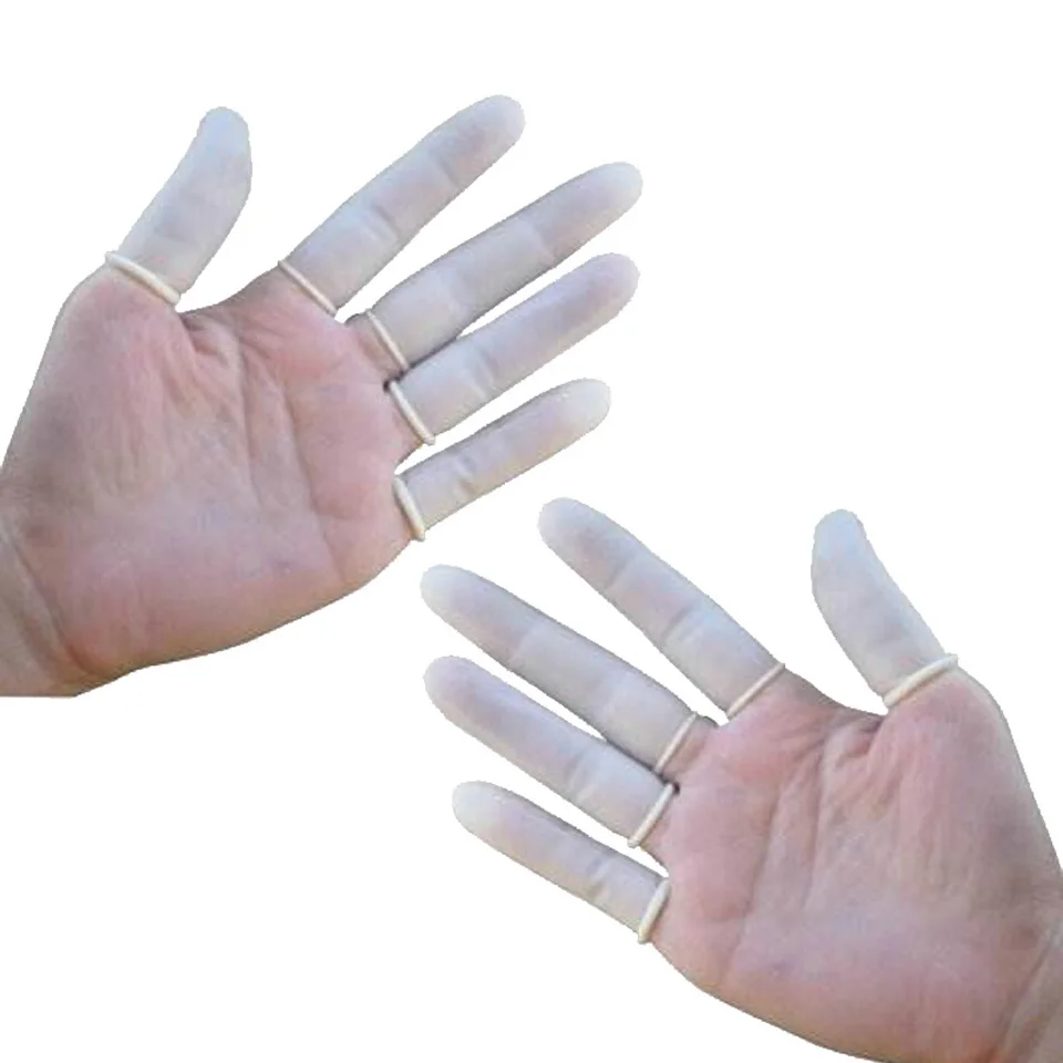 100 шт./упак. белые одноразовые чистые латексные перчатки без пудры для пальцев