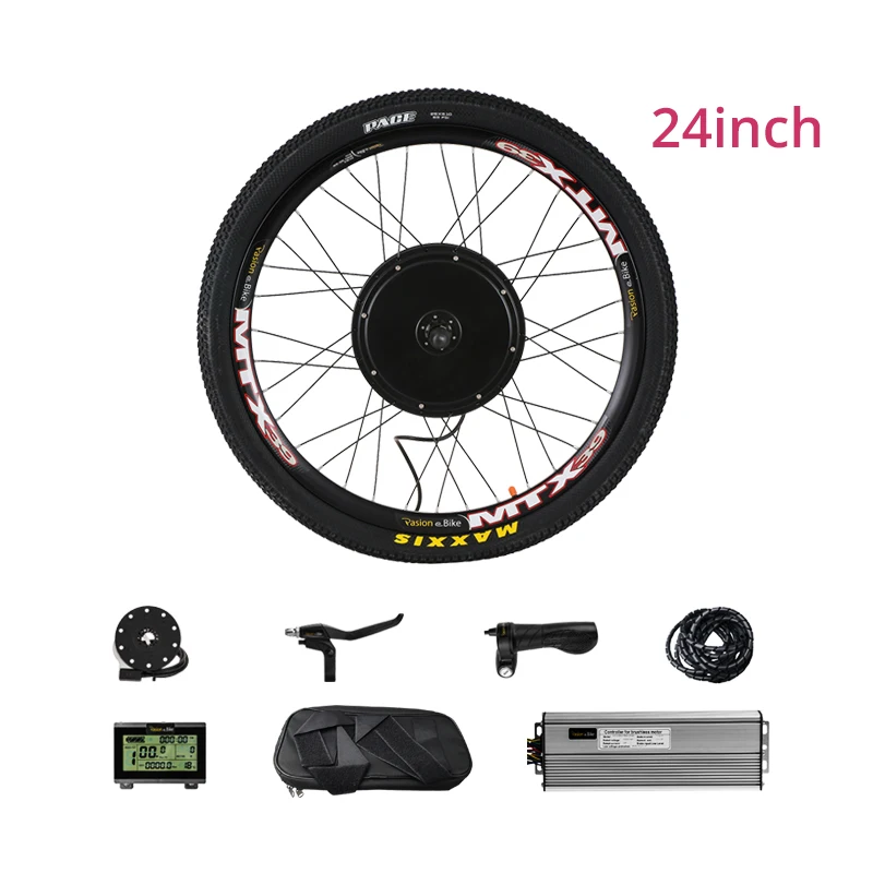 24in-1500W-CST-LCD3 Комплект электродвигателя колеса 1500 Вт 48 В комплект для переоборудования электрического велосипеда 140 мм e велосипед набор для электрического велосипеда Мотор колеса 1500 Вт кассета - Цвет: 24in-1500W-CST-LCD3