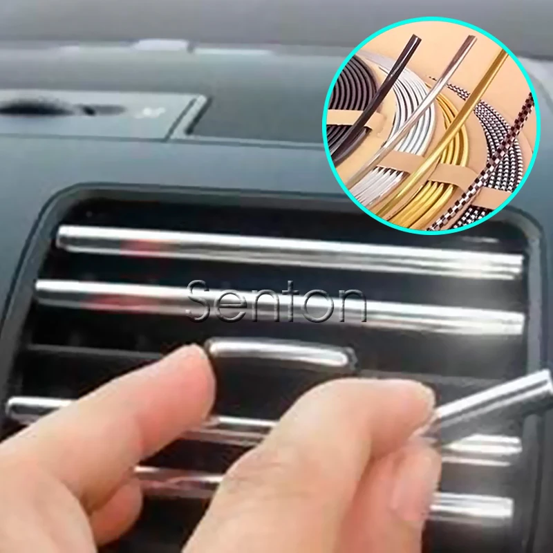 3 м DIY Автомобильный интерьер хромированная Декоративная полоса для Ford Focus 2 3 Fiesta Mondeo MK4 Kuga Lexus Mazda 3 6 CX-5 Lifan x60 аксессуары