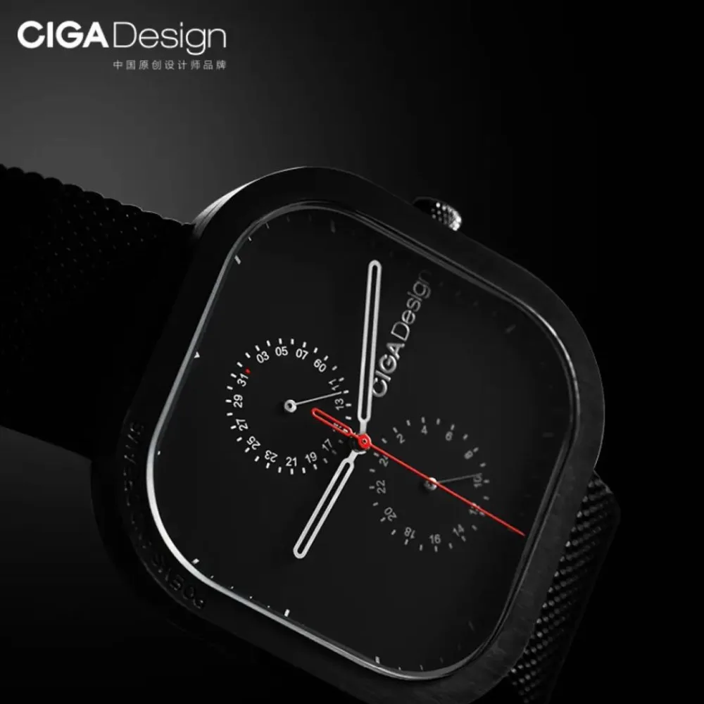 Xiaomi CIGA дизайн P серия ДИЗАЙН простые кварцевые часы квадратные наручные модные