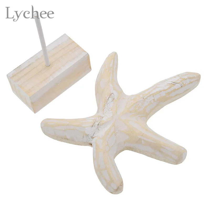 Деревянные фигурки Lychee Life в средиземноморском стиле морская звезда раковина