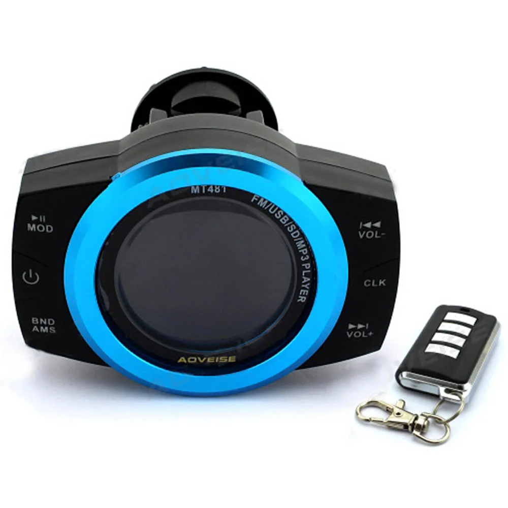 ЖК дисплей мотоцикл сигнализация аудио колонки Поддержка TF карты USB MP3 плеер + FM