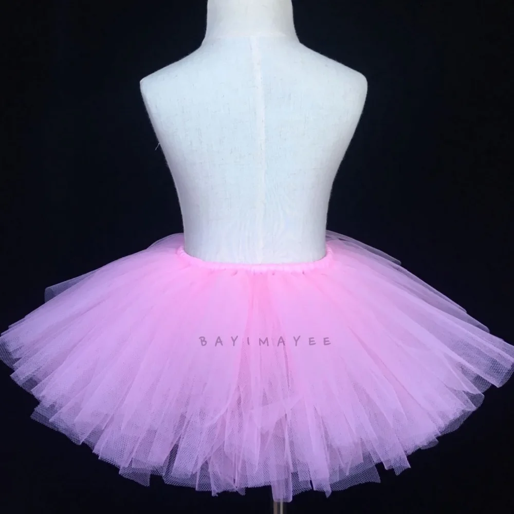 Розовая юбка пачка для девочек детская Пышная из тюля вечерняя на день рождения с