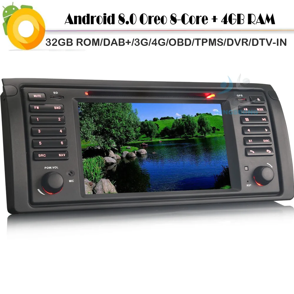 Octa Core 4G RAM 32GB ROM Android 8 0 Авторадио DAB + спутниковый навигатор WiFi DVD Автомобильный GPS