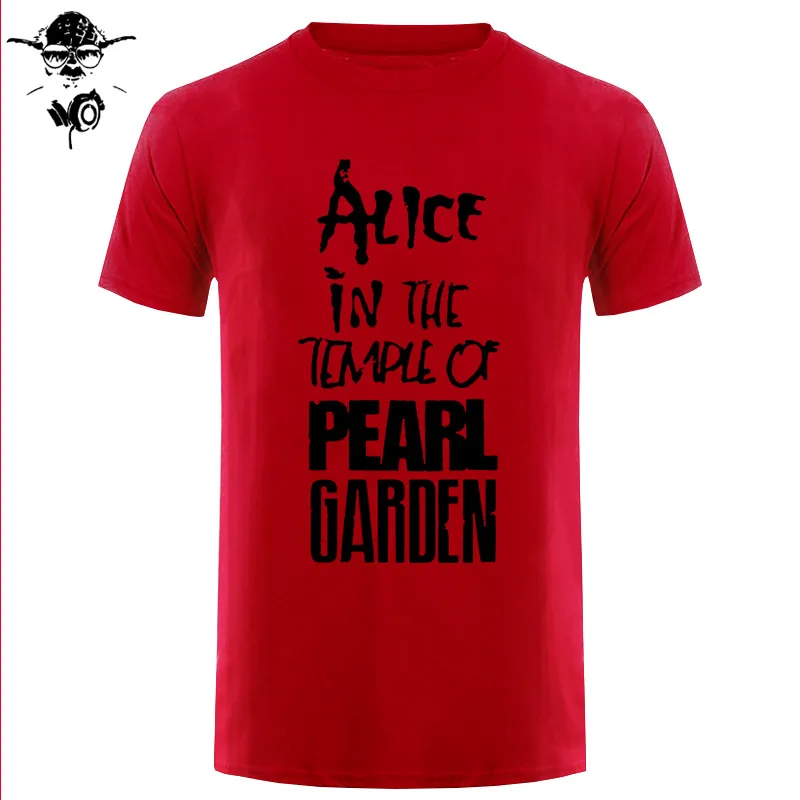 Футболка Alice In Chains, футболка, Алиса в храме жемчужного сада, Мужская модная футболка, летние мужские футболки, футболка с принтом - Цвет: red black