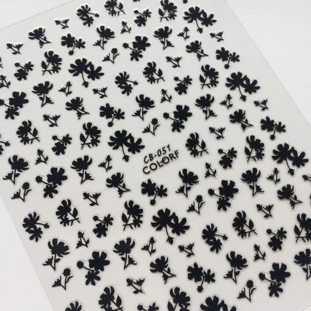 

Newest CB sereis CB-051 leaf 3d nail art sticker nail decal stamping export japan
