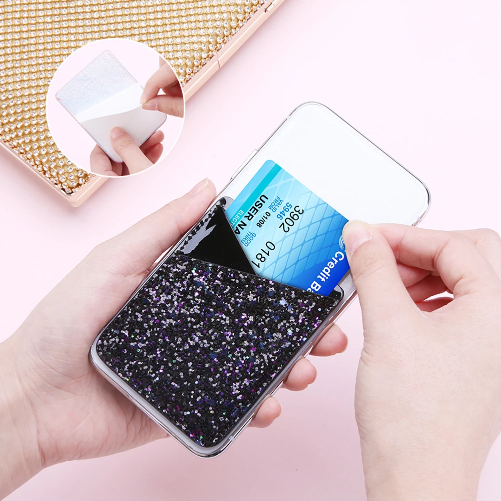Красочный клейкий стикер держатель для карт для IPhone X, 8, 7 Plus, задняя крышка, чехол для телефона, чехол для samsung Galaxy S8, S9 Plus