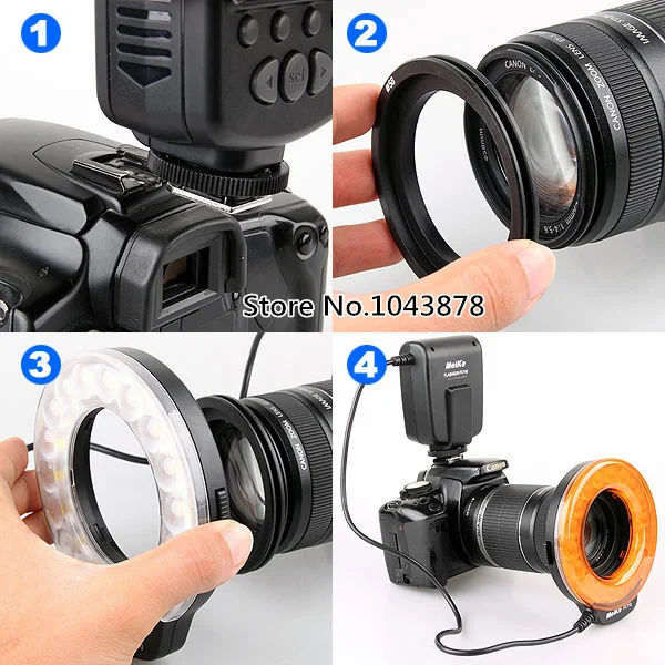 FC 110 светодиодная макро Кольцевая вспышка для Canon Nikon Olympus Pentax DSLR аксессуары